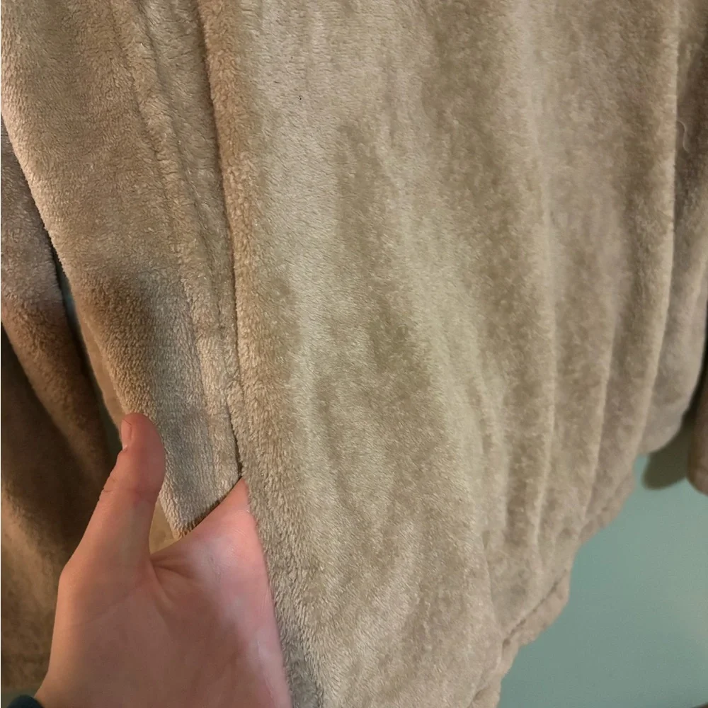 Kori Tan Plush Fleece Jacket with Collar - Picture 4 of 5